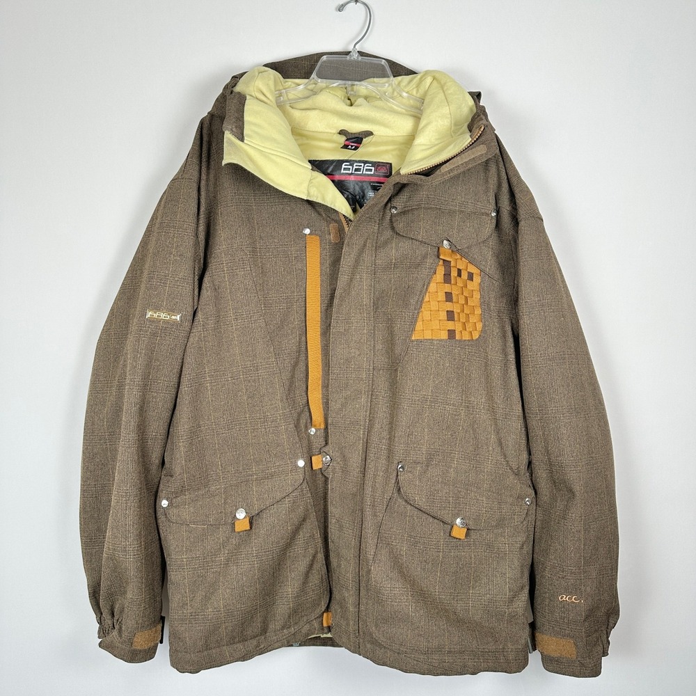 686 ACC Michael Akira‎ West Mens M Snowboard Ski Jacket Brown Heavy The Tiger